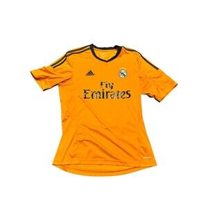 Adidas Real Madrid Away Jersey 2013/14 Orange Soccer Shirt ClimaCool Men’s M